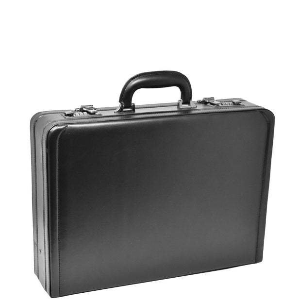 Business Executive Black Leather Look Briefcase Attache BC23