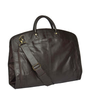 Genuine Soft Leather Suit Carrier Dress Garment Bag A173 Brown