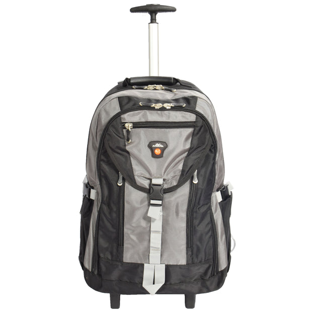 Cabin Size Wheeled Backpack Hiking Camping Travel Bag Olympus Grey Front