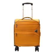 Budget Airline Under Seat Cabin Size Suitcase Lightweight 4 Wheel Hand Luggage Atom Yellow