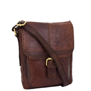 Genuine Brown Leather Bag Cross Body Vintage Flight Bag Tommy
