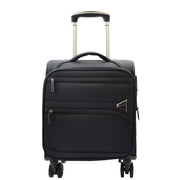 Budget Airline Under Seat Cabin Size Suitcase Lightweight 4 Wheel Hand Luggage Atom Black