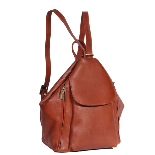 Womens Genuine Brown Leather Backpack Walking Bag A57