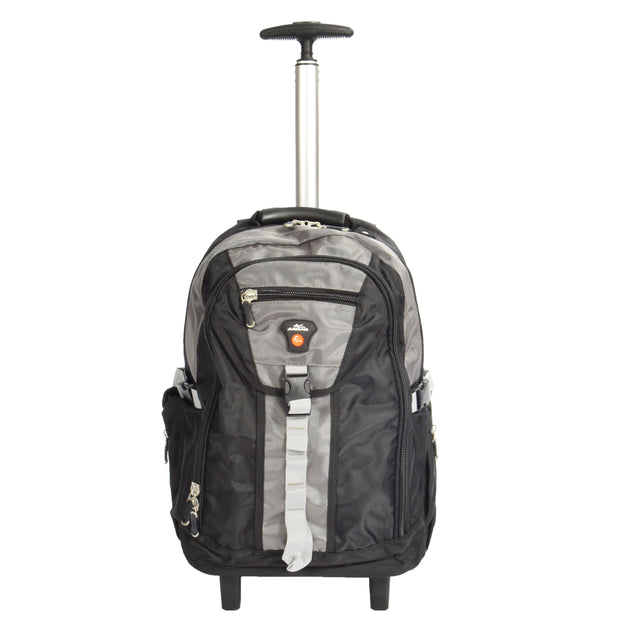 Wheeled Backpack Small Cabin Hiking Camping Travel Bag Fuji Grey Front