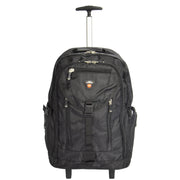 Cabin Size Wheeled Backpack Hiking Camping Travel Bag Olympus Black Front