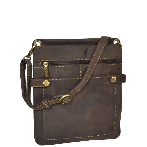 Brown Vintage Leather Cross body Unisex Sling Bag Hastings