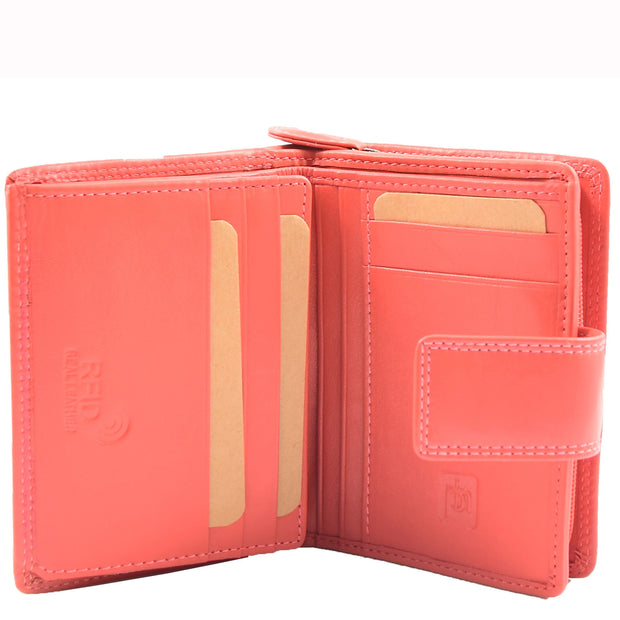 Womens Soft Leather Purse Mid-Sized Cards ID Notes Coins Pocket RFID Safe Anya Rose