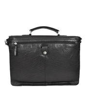 Genuine Leather Briefcase for Mens Business Office Laptop Bag Edgar Black Back