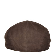 Genuine Brown Suede Flat Cap English Granddad Baker-boy Hat Earl 2