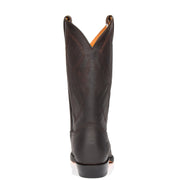 Real Leather Pointed Toe Cowboy Boots ALBH57 Brown Back