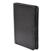 Zip Around Folio Leather Folder A4 Binder Organiser Underarm Bag A1 Black Stand