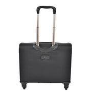 Wheeled Pilot Case Briefcase Business Travel Bag Hand Luggage Trolley Sabre Black Back