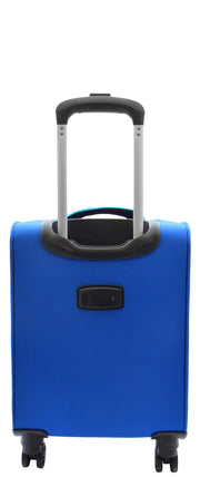 Under Seat Suitcase Budget Airline Approved Cabin size 4 Wheel Hand Luggage M1 Blue