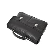 Genuine Leather Briefcase for Mens Business Office Laptop Bag Edgar Black Top Letdown