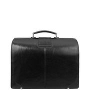 Exclusive Doctors Leather Bag Black Italian Briefcase Gladstone Bag Doc Back