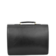 Mens pu Leather Briefcase Black Laptop Bag A4 Office Business Satchel Andy