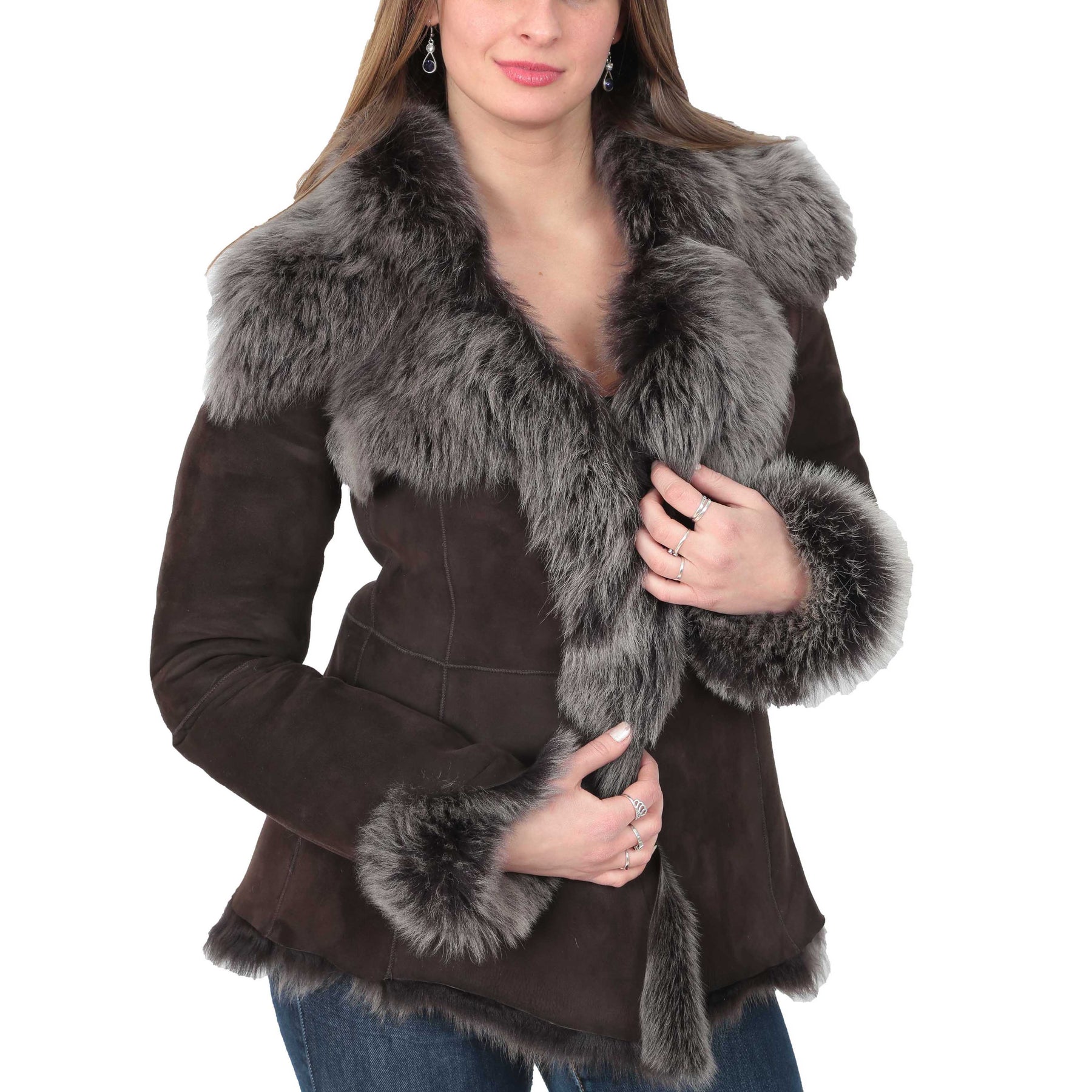 Womens Fitted Genuine Toscana Real Sheepskin Coat A1 Fashion Goods