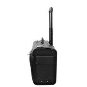 Wheeled Pilot Case Black Faux Leather Briefcase Business Rep Cabin Bag Dallas Side