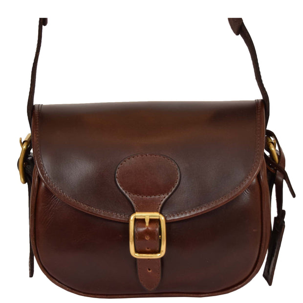 Cartridge Bag Genuine Brown Leather Ammo Shell Pouch Chelsea Front