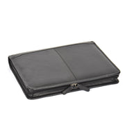 Zip Around Folio Leather Folder A4 Binder Organiser Underarm Bag A1 Black