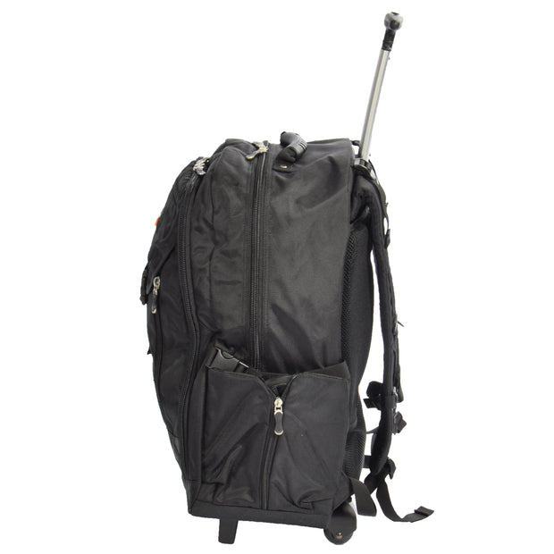 Cabin Size Wheeled Backpack Hiking Camping Travel Bag Olympus Black Side