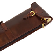 Real Leather Gun slip Bag Shooting Shotgun Rifle Holster Case Artemis Brown 3