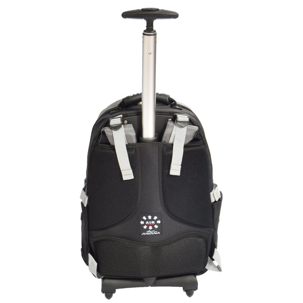 Wheeled Backpack Small Cabin Hiking Camping Travel Bag Fuji Grey Back 2