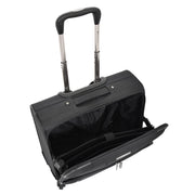 Wheeled Pilot Case Briefcase Business Travel Bag Hand Luggage Trolley Sabre Black Open