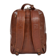 Womens Backpack Chestnut Real Leather Large Travel Rucksack Cora Back