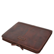 Luxury Leather Ring Binder Folio Document File Case Percy Brown Letdown