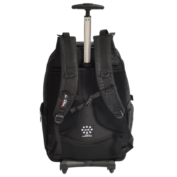Cabin Size Wheeled Backpack Hiking Camping Travel Bag Olympus Black Back 1