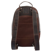 High Quality Genuine Brown Leather Backpack Large Size Work Casual Travel Bag Trek Back