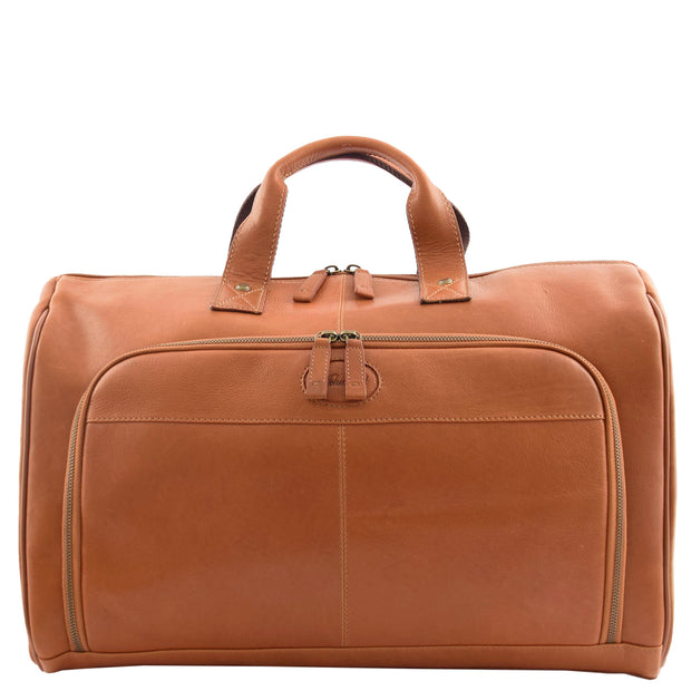 Genuine Leather Holdall Weekend Gym Business Travel Duffle Bag Ohio Tan Without Belt