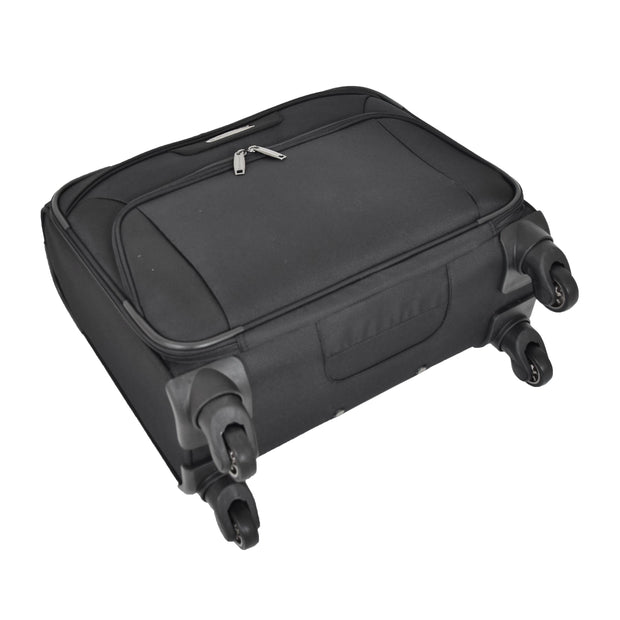 Wheeled Pilot Case Briefcase Business Travel Bag Hand Luggage Trolley Sabre Black Letdown