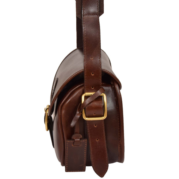 Cartridge Bag Genuine Brown Leather Ammo Shell Pouch Chelsea Side