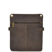 Brown Vintage Leather Cross body Unisex Sling Bag Hastings Back