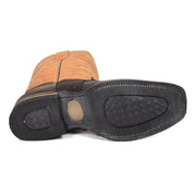 Cowboy Brown Multi Leather Square Toe Western Boots AFB55 Bottom