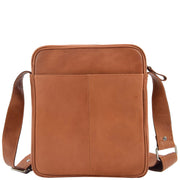 Mens Genuine Leather Messenger Flight Shoulder Bag Organiser Eric Tan Back