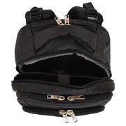 Rolling Backpack Cabin Size Travel Bag Hiking Rucksack Goodwin Black Open