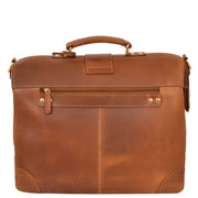 Genuine Leather Doctors Briefcase Gladstone Bag Duke Tan Back