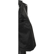 Womens Designer Leather Biker Jacket Fitted Quilted Coat Bonita Black Lining