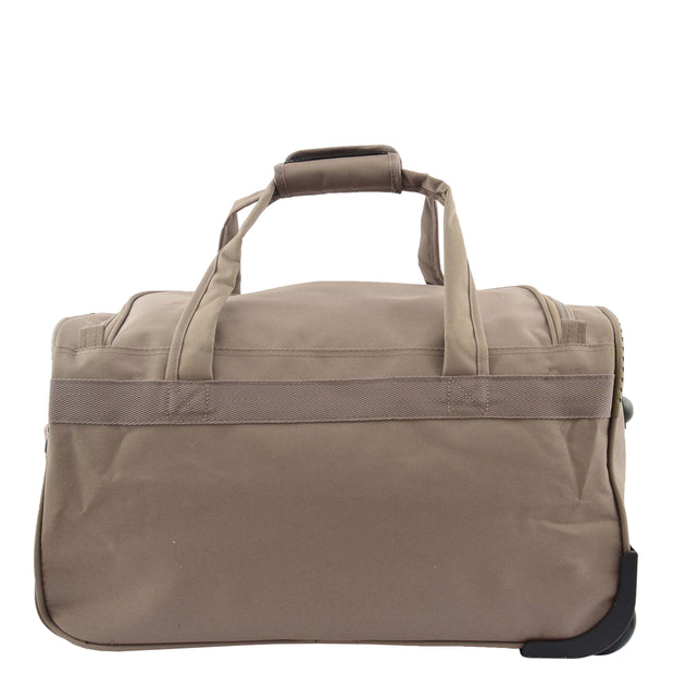 Travel Duffle Bag Lightweight Wheeled Holdall Weekend Cabin Bag Darwin Beige