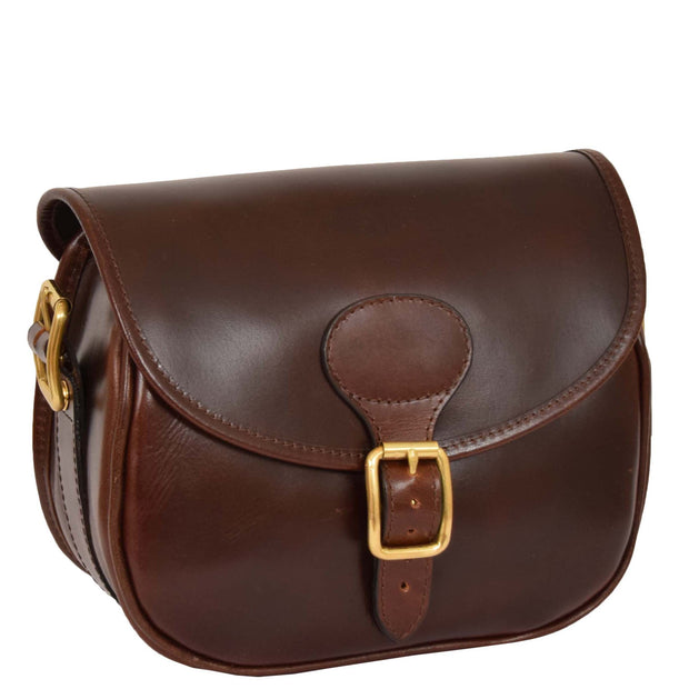 Cartridge Bag Genuine Brown Leather Ammo Shell Pouch Chelsea Without Belt