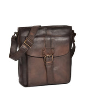 Copy of Real Leather Unisex Shoulder Flight Bag Trump Brown Feature