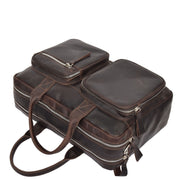 Pure Leather Briefcase Laptop Satchel Office Business Bag Otis Brown Letdown