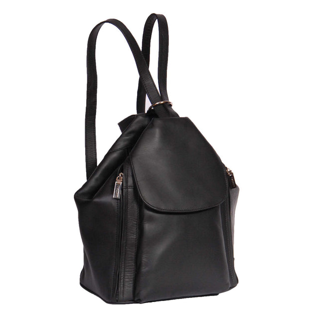 Womens Genuine Black Leather Backpack Walking Bag A57 