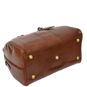 Genuine Leather Holdall Weekend Cabin Duffle Bag A21 Chestnut Back Letdown