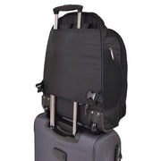 Wheeled Backpack Cabin Hand Luggage Travel Bag Hiking Rucksack Jenkins Black With Trolley