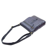 Womens Genuine Soft Vintage Leather Crossbody Messenger Bag Jill Navy 5