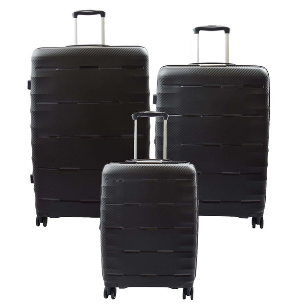 8 Wheel Spinner Luggage Expandable Arcturus Black 1